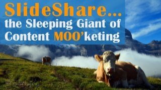 SlideShare…
the Sleeping Giant of
Content MOO’keting
 