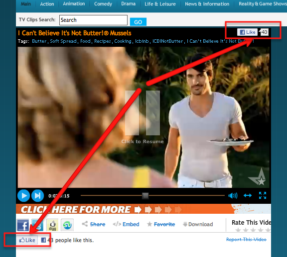 facebook metacafe image facebook like button on metacafe