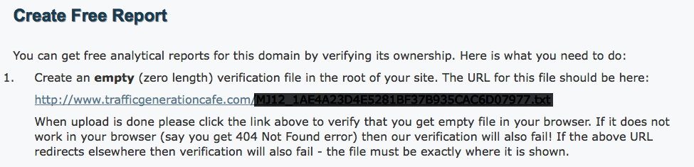 seo free report majestic seo verify site
