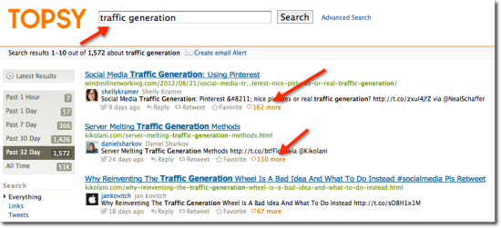 topsy traffic generation traffic generation topic on topsy