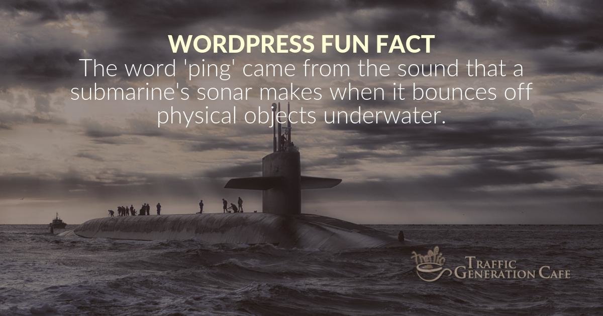 Where does WordPress ping come from?