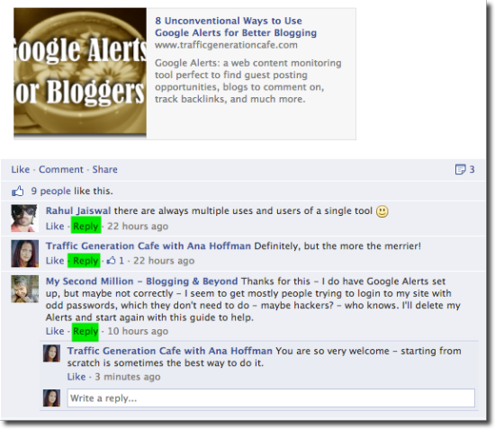 new fb reply system