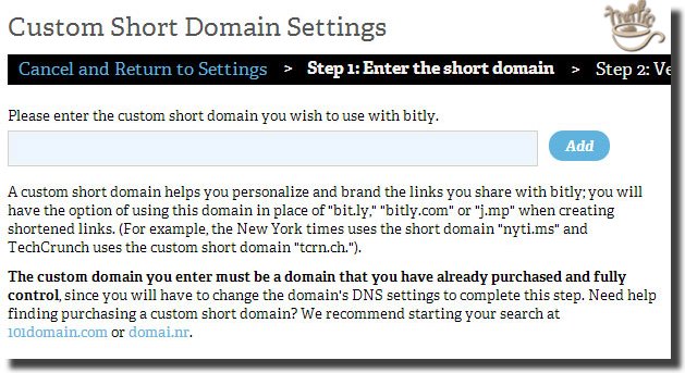enter new bitly short domain