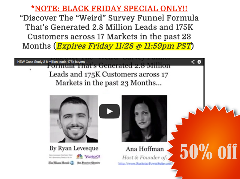 Survey Funnel Formula Black Friday sale