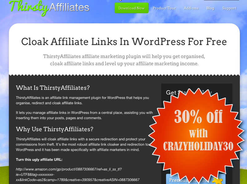 ThirstyAffiliates WordPress plugin Black Friday coupon code