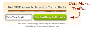 Remember to build your email list your About page
