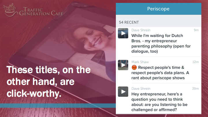 Periscope Tutorial: how to write a great broadcast titles