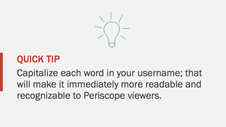 Periscope iOS Tutorial: username tip