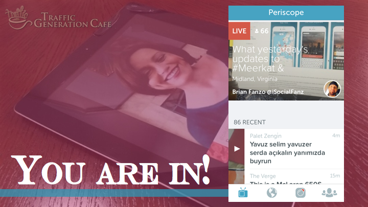 Periscope iOS Tutorial: you are in