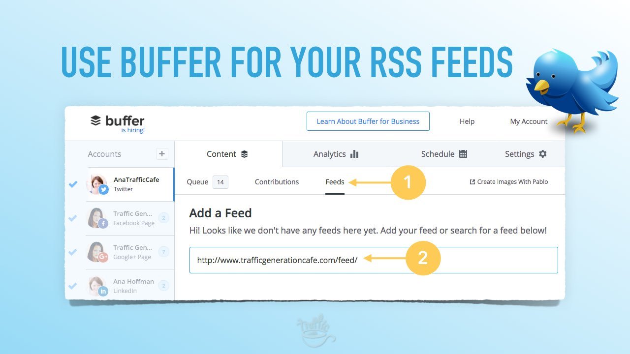 How to manage rss feeds with Buffer