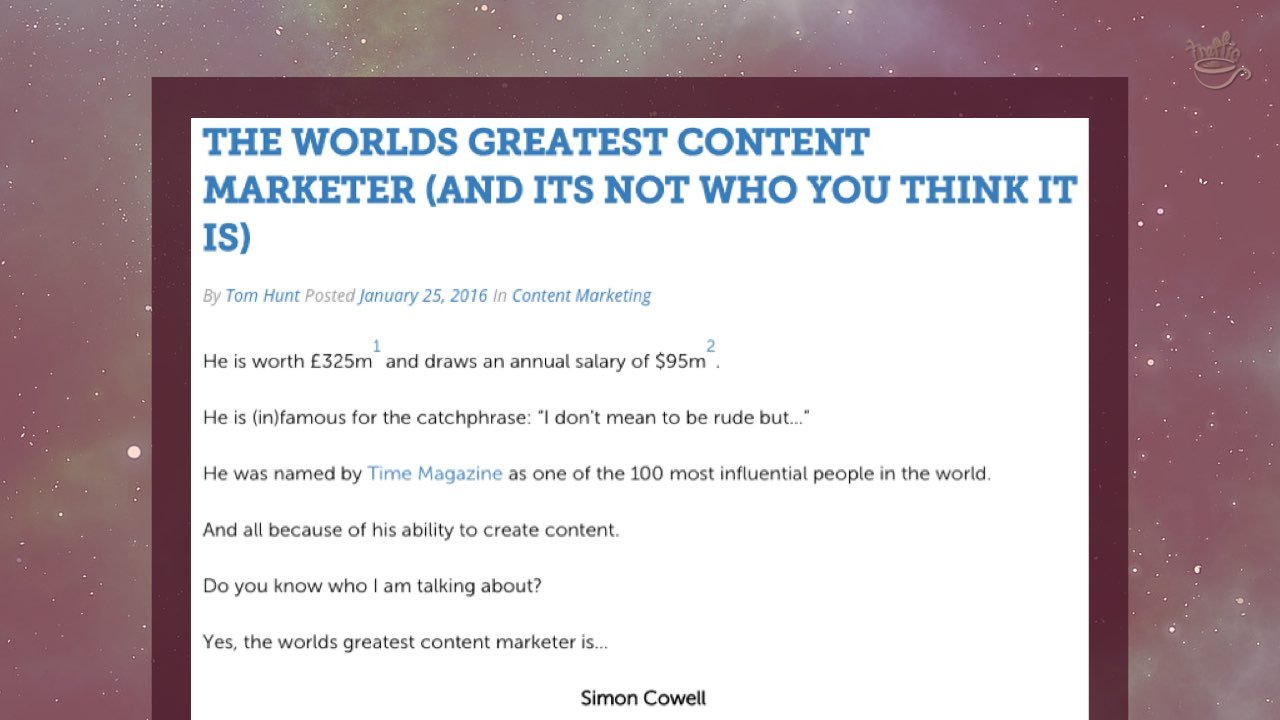 Guest blog post lessons: Use Blind Headlines