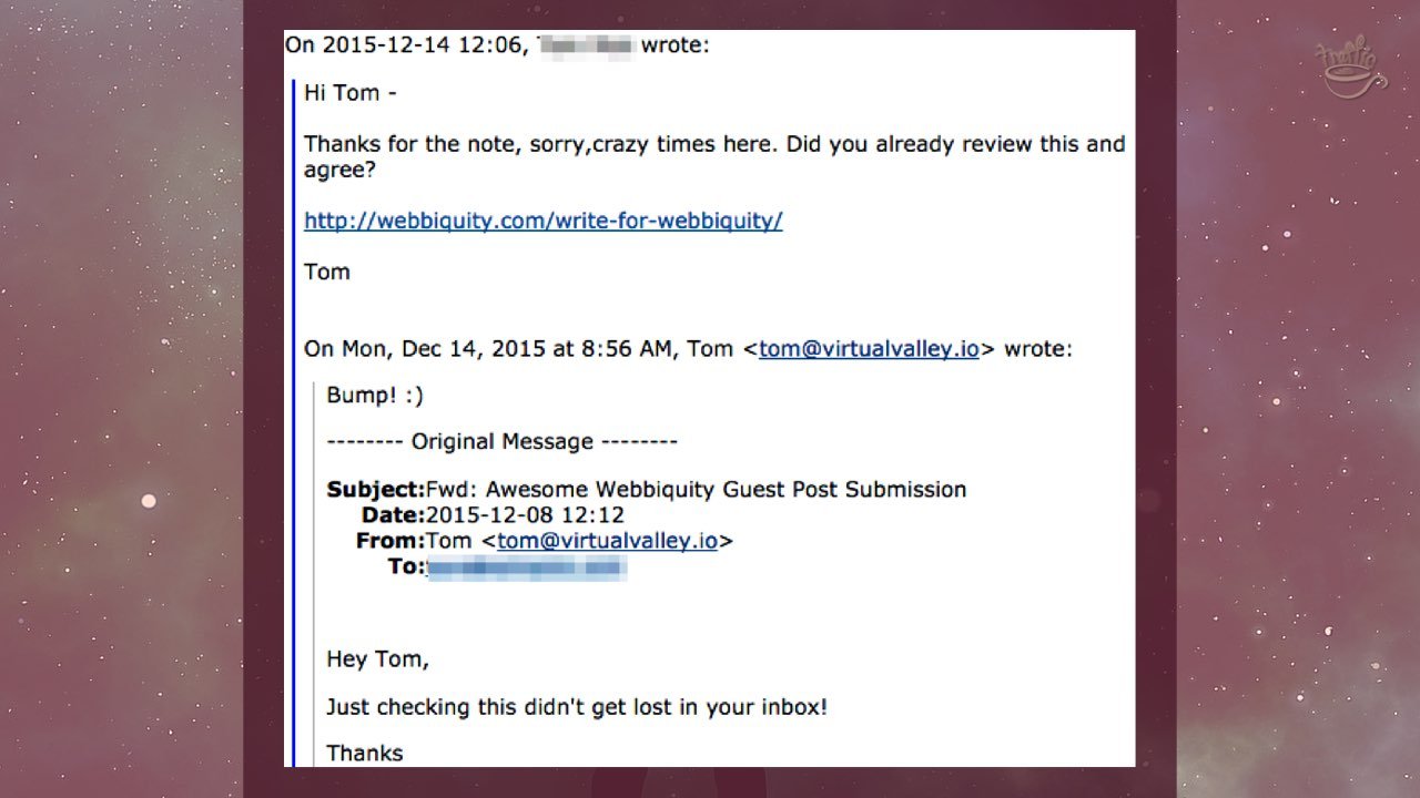 Guest blog post lessons: Follow Up