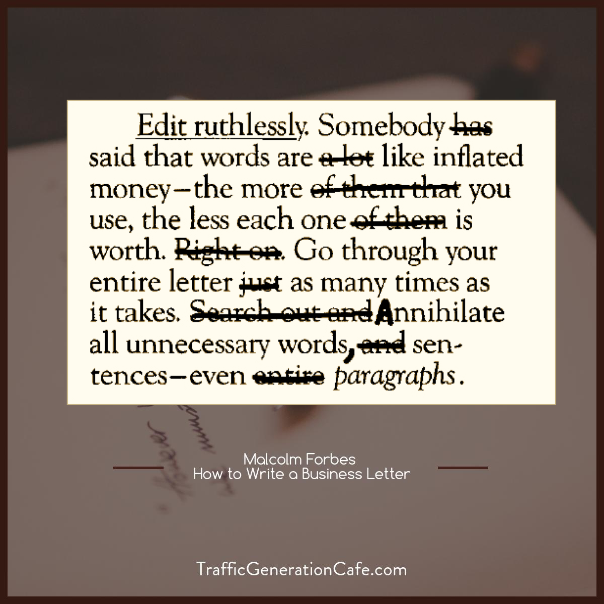 Writing a good blog post means editing ruthlessly