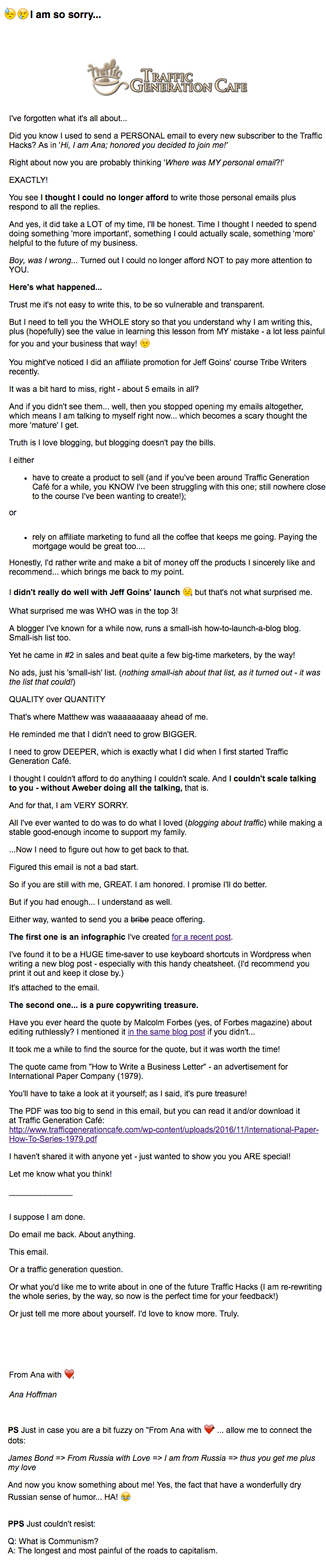 Did something stupid? Say you are sorry...