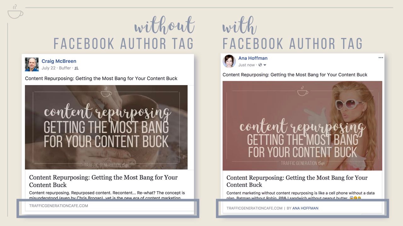 What Facebook Author Tag looks like
